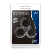 Набор из 3 черных эрекционных колец Black Small Penis Rings - Blush Novelties - в Астрахани купить с доставкой