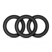 Набор из 3 черных эрекционных колец Black Small Penis Rings - Blush Novelties - в Астрахани купить с доставкой