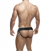 Телесный фаллопротез на черных эластичных ремнях 7 Inch Hollow Strap On - 17 см. - Blush Novelties - купить с доставкой в Астрахани