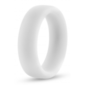 Белое люминесцентное эрекционное кольцо Silicone Glo Cock Ring - Blush Novelties - в Астрахани купить с доставкой