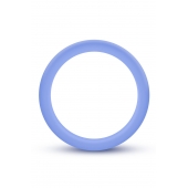Голубое люминесцентное кольцо Silicone Glo Cock Ring - Blush Novelties - в Астрахани купить с доставкой