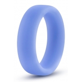 Голубое люминесцентное кольцо Silicone Glo Cock Ring - Blush Novelties - в Астрахани купить с доставкой