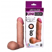Фаллическая насадка для страпона UNICOCK 8  - 20 см. - LOVETOY (А-Полимер) - купить с доставкой в Астрахани