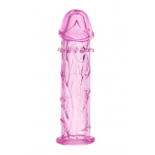Розовая насадка фаллической формы - 12,5 см. - A-toys - в Астрахани купить с доставкой