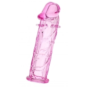 Розовая насадка фаллической формы - 12,5 см. - A-toys - в Астрахани купить с доставкой