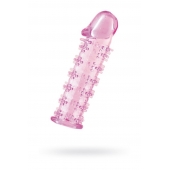 Розовая насадка на пенис с шипами - 12,5 см. - A-toys - в Астрахани купить с доставкой