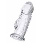 Прозрачная насадка на пенис с шипиками и коготком - 13,5 см. - A-toys - в Астрахани купить с доставкой