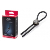 Тёмно-серое эрекционное кольцо с зажимом Again and Again Adjustable Cock Ring - Fifty Shades of Grey - в Астрахани купить с доставкой