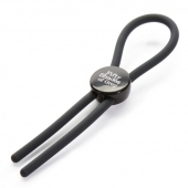 Тёмно-серое эрекционное кольцо с зажимом Again and Again Adjustable Cock Ring - Fifty Shades of Grey - в Астрахани купить с доставкой
