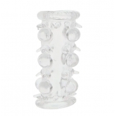Прозрачная насадка на пенис с шипами и бугорками JELLY JOY LUST CLUSTER CLEAR - Dream Toys - в Астрахани купить с доставкой