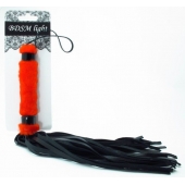 Нежная плеть с красным мехом BDSM Light - 43 см. - БДСМ Арсенал - купить с доставкой в Астрахани
