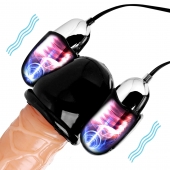 Черная стимулирующая насадка для головки полового члена Multi Speed Vibrating Penis Head Teaser - XR Brands - в Астрахани купить с доставкой