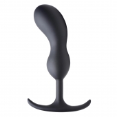 Черный массажер простаты с утяжелителями Premium Silicone Weighted Prostate Plug Large - 18,8 см. - XR Brands - в Астрахани купить с доставкой