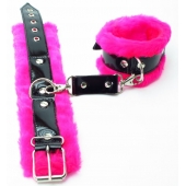 Оковы на ноги с розовым мехом BDSM Light - БДСМ Арсенал - купить с доставкой в Астрахани