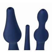 Набор из 3 универсальных насадок для анального душа Universal 3 Piece Silicone Enema Attachment Set - XR Brands - купить с доставкой в Астрахани
