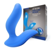 Синий вибромассажер простаты 3,5’’ Curve P-spot Massager - 12 см. - Erokay - в Астрахани купить с доставкой