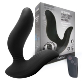 Черный вибромассажер простаты 3,5’’ Remote Control Curve P-spot Massager - 12 см. - Erokay - в Астрахани купить с доставкой