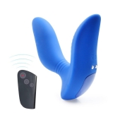Синий вибромассажер простаты 3,5’’ Remote Control Curve P-spot Massager - 12 см. - Erokay - в Астрахани купить с доставкой
