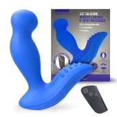 Синий вибромассажер простаты 3,5’’ Remote Control P-spot Massager - 12,5 см. - Erokay - в Астрахани купить с доставкой