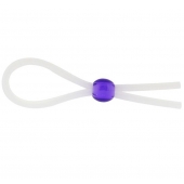 Прозрачное лассо с фиолетовой бусиной SILICONE COCK RING WITH BEAD LAVENDER - NMC - в Астрахани купить с доставкой