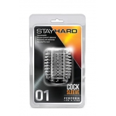 Прозрачная насадка с шипами STAY HARD COCK SLEEVE 01 CLEAR - Blush Novelties - в Астрахани купить с доставкой