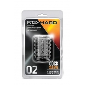 Прозрачная насадка на пенис с шишечками STAY HARD COCK SLEEVE 02 CLEAR - Blush Novelties - в Астрахани купить с доставкой