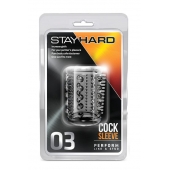 Прозрачная насадка с шипами и шишечками STAY HARD COCK SLEEVE 03 CLEAR - Blush Novelties - в Астрахани купить с доставкой