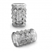 Прозрачная насадка с капельками STAY HARD COCK SLEEVE 05 CLEAR - Blush Novelties - в Астрахани купить с доставкой