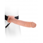 Фаллопротез телесного цвета Hollow Strap-On - 29 см. - Pipedream - купить с доставкой в Астрахани