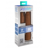 Коричневая насадка на член 2  Silicone X-tension - 20,3 см. - Pipedream - в Астрахани купить с доставкой