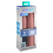 Телесная вибронасадка на член 3  Vibrating Mega X-tension with Remote - 22,9 см. - Pipedream - в Астрахани купить с доставкой