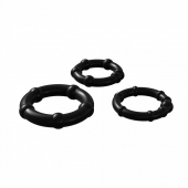 Набор из 3 черных эрекционных колец Babooom Ring Set - Adrien Lastic - в Астрахани купить с доставкой