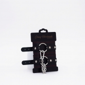 Черно-красные кожаные оковы - Crazy Handmade - купить с доставкой в Астрахани