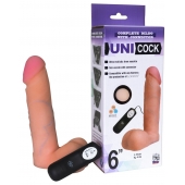 Фаллическая насадка Харнесс UNICOCK 6  с вибрацией - 18 см. - LOVETOY (А-Полимер) - купить с доставкой в Астрахани
