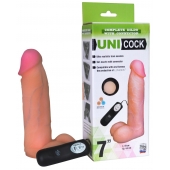 Фаллическая насадка Харнесс UNICOCK 7  с вибрацией - 19 см. - LOVETOY (А-Полимер) - купить с доставкой в Астрахани
