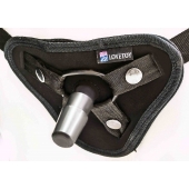 Страпон с 2 насадками и вибрацией UniStrap - 19 и 12 см. - LOVETOY (А-Полимер) - купить с доставкой в Астрахани