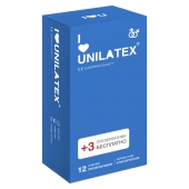 Классические презервативы Unilatex Natural Plain - 12 шт. + 3 шт. в подарок - Unilatex - купить с доставкой в Астрахани