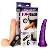 Вибрострапон с двумя насадками UniStrap - 18 и 18 см. - LOVETOY (А-Полимер) - купить с доставкой в Астрахани