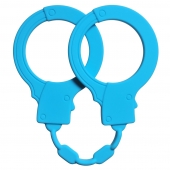 Голубые силиконовые наручники Stretchy Cuffs Turquoise - Lola Games - купить с доставкой в Астрахани