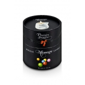 Массажная свеча с ароматом бубль-гума Bougie de Massage Gourmande Bubble Gum - 80 мл. - Plaisir Secret - купить с доставкой в Астрахани