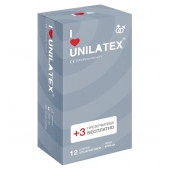 Презервативы с рёбрами Unilatex Ribbed - 12 шт. + 3 шт. в подарок - Unilatex - купить с доставкой в Астрахани