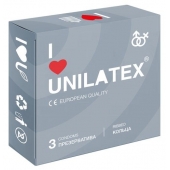 Презервативы с рёбрами Unilatex Ribbed - 3 шт. - Unilatex - купить с доставкой в Астрахани