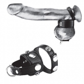 Утяжка для мошонки и пениса Cock Ring With 1  Ball Stretcher And Optional Weight Ring - BlueLine - купить с доставкой в Астрахани