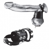 Утяжка на пенис и мошонку Cock Ring With 1.5  Ball Stretcher And Optional Weight Ring - BlueLine - купить с доставкой в Астрахани