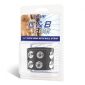 Ремень на член и мошонку 1.5  Cock Ring With Ball Strap - BlueLine - купить с доставкой в Астрахани