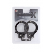 Чёрные наручники из листового металла BONDX METAL CUFFS BLACK - Dream Toys - купить с доставкой в Астрахани