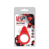 Красное эрекционное кольцо LIT-UP SILICONE STIMU RING 1 RED - Dream Toys - в Астрахани купить с доставкой
