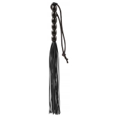 Чёрная мини-плеть из резины Rubber Mini Whip - 22 см. - Blush Novelties - купить с доставкой в Астрахани