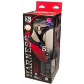 Пояс харнесс премиум класса WOMAN SIMPLEX(S) с 3 черными насадками - LOVETOY (А-Полимер) - купить с доставкой в Астрахани