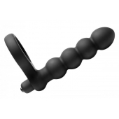 Насадка для двойного проникновения Double Fun Cock Ring with Double Penetration Vibe - XR Brands - в Астрахани купить с доставкой